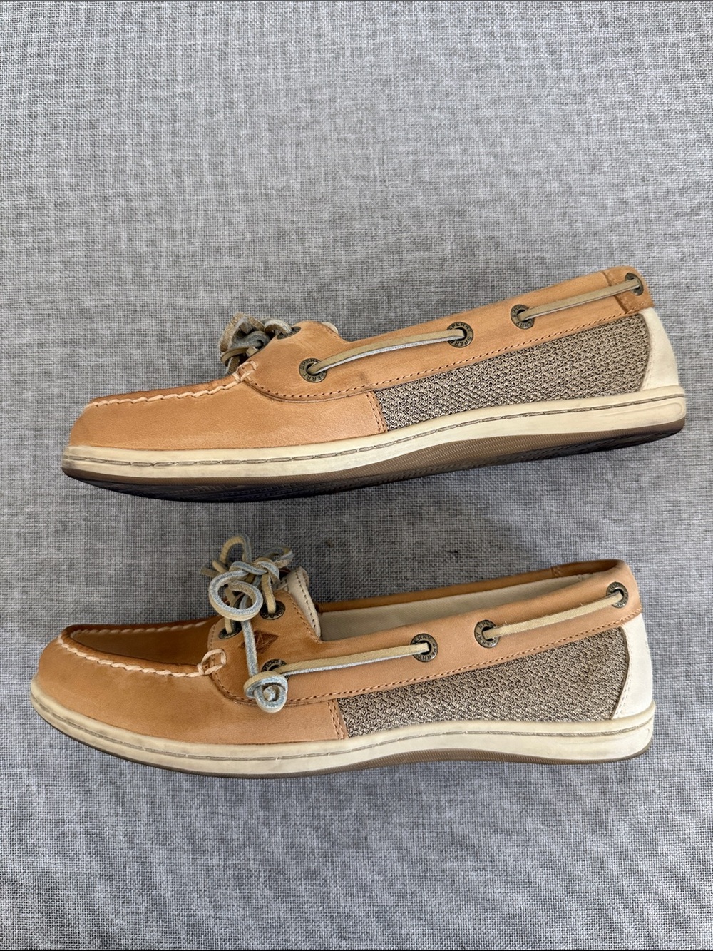 Sperry top-sider Women's Tan Leather Boat Moccasins - Picture 8 of 10